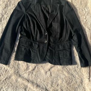 Soft black Eddie Bauer button up jacket XL